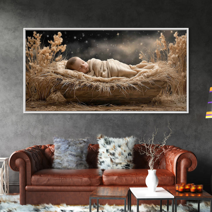 Holy Reflection, Framed Canvas Print, Christian Wall Art, Jesus Canvas Art, Moody Christian Art, Christian Art Work, Modern Christian Paint