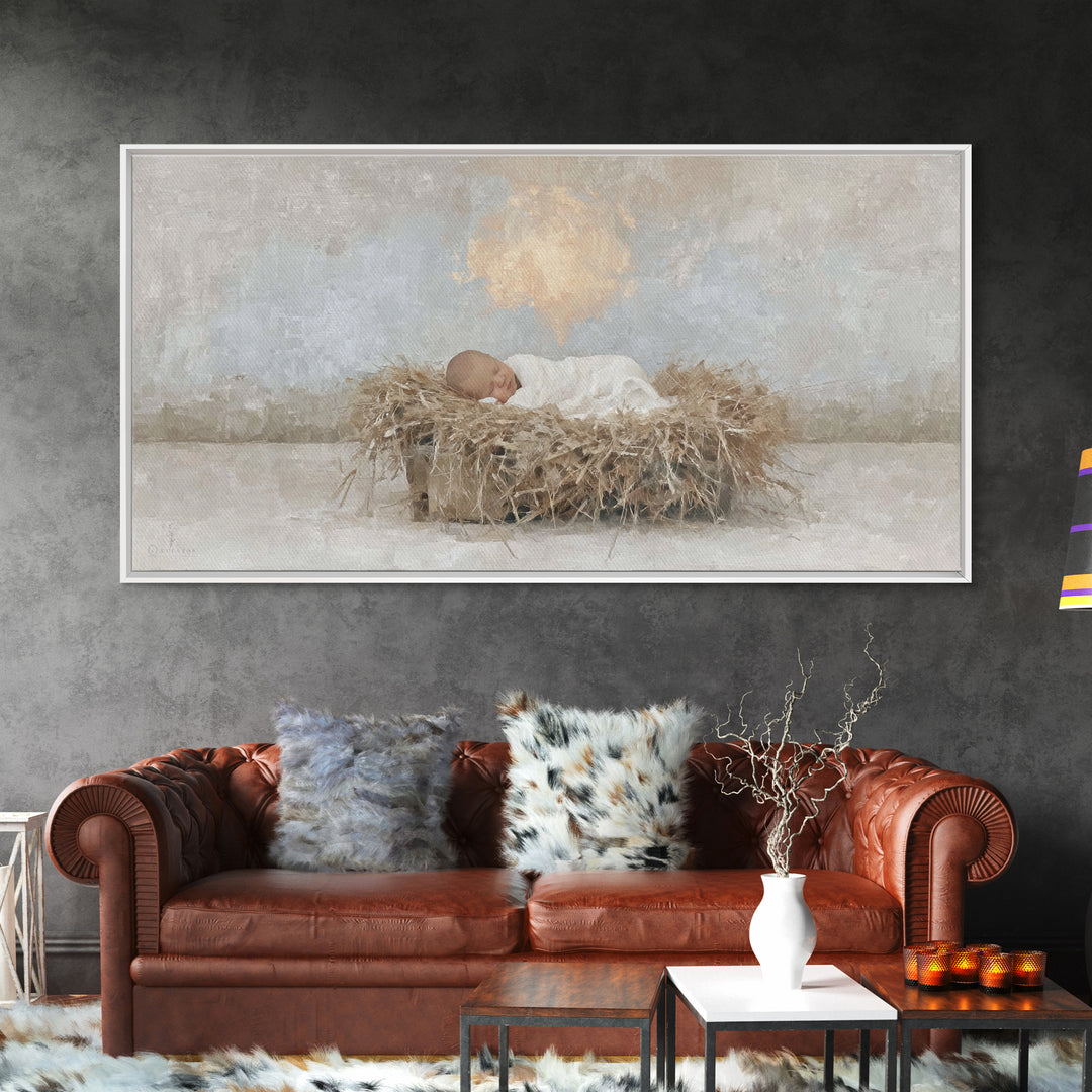 Star Of Mercy – Framed Canvas Print – Christian Christmas Art – Jesus Painting – Christian Wall Art – Christmas Canvas Wall Art – Christian