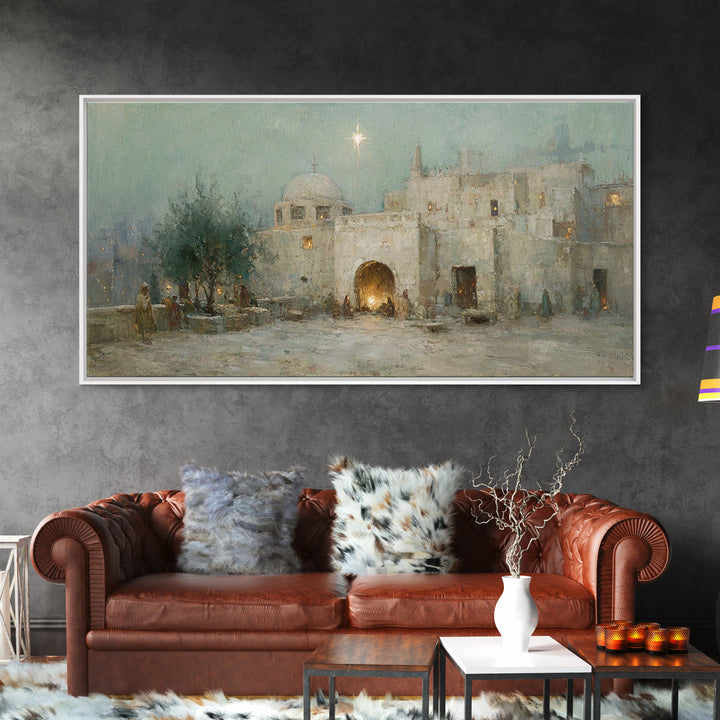 Bethlehem Light | Framed Canvas Print | Christian Wall Art | Christian Art Canvas | Christmas Art | Christian Christmas Decor