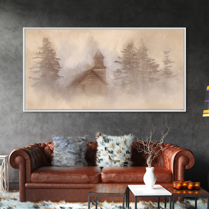 Humble Manger, Framed Canvas Print, Christian Art Print, Christmas Art, Christian Wall Art, Minimalist Christian Art