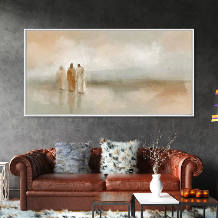 Road Of Faith, Framed Canvas Print, Christian Art Canvas, Christian Painting, Modern Christian Art, Jesus Christmas Art, Christian Wall Art