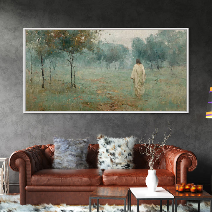 Majestic Calm, Framed Canvas Print, Christian Wall Art, Large Jesus Painting, Christian Art Canvas, Modern Christian Painting, Christmas Ar