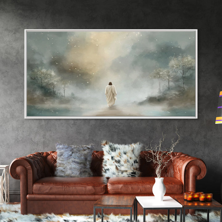 Sacred Horizon, Framed Canvas Print, Jesus Art Print, Christian Wall Art, Modern Christian Art, Christian Christmas Art, Christian Art Canv