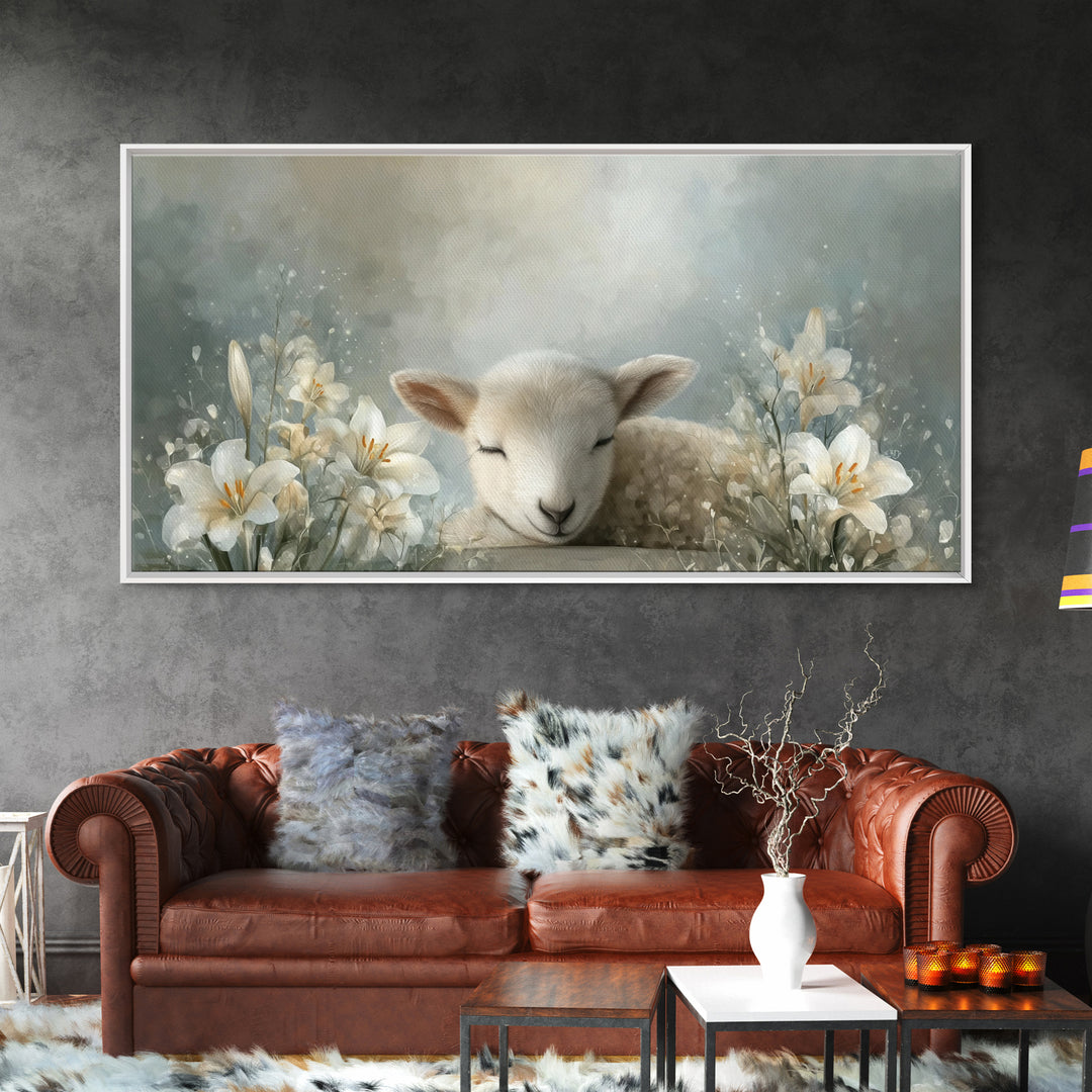 Heaven’s Innocence – Framed Canvas Print – Christian Wall Art – Christian Art Print – Christian Art Canvas – Modern Christian Art – Christi