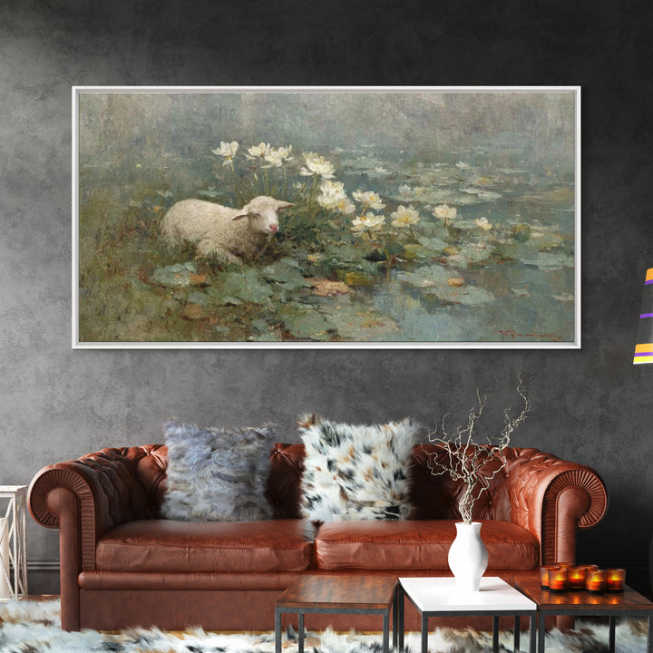 Pasture Of Hope – Framed Canvas Print – Christian Art Canvas – Christian Art Print – Christian Wall Art – Subtle Christian Art – Christian