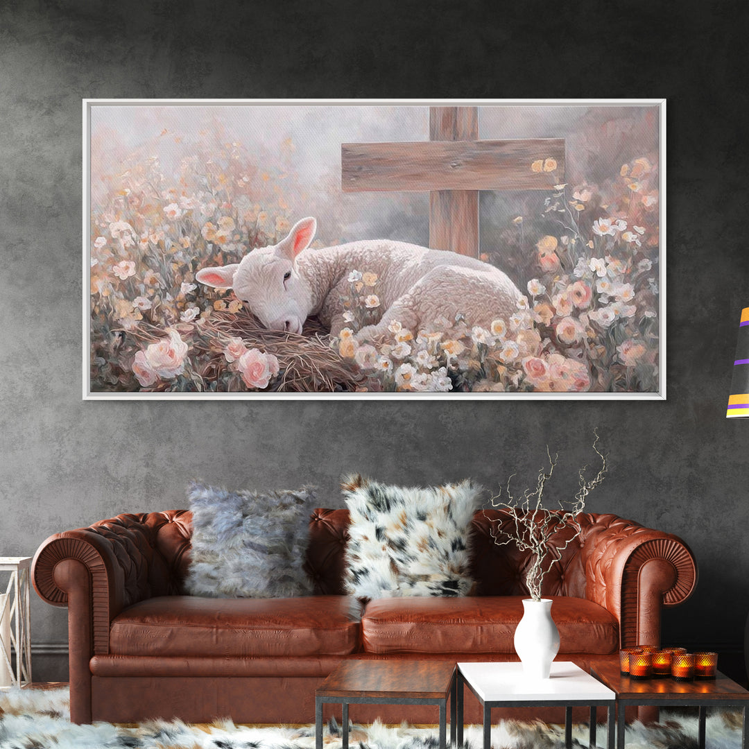 Easter Promise – Framed Canvas Print – Christian Wall Art – Christian Art Canvas – Christian Art Print – Modern Christian Painting – Christ