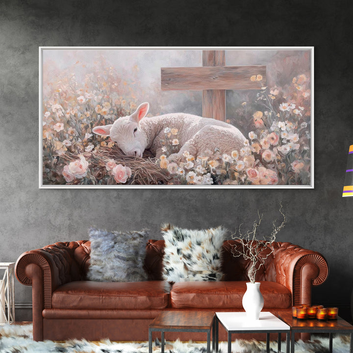 Easter Promise – Framed Canvas Print – Christian Wall Art – Christian Art Canvas – Christian Art Print – Modern Christian Painting – Christ