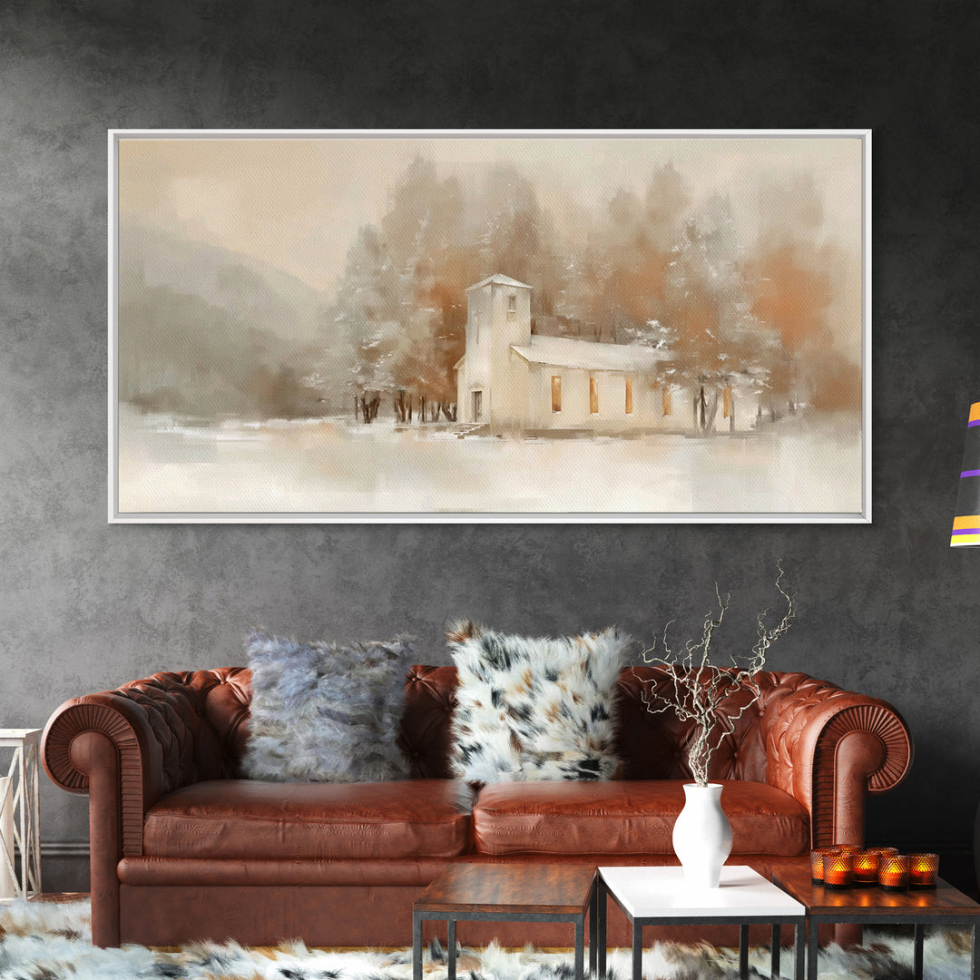 Sacred Stillness – Framed Canvas Print – Christian Art – Christian Wall Art – Vintage Christian Art – Christian Art Print – Christmas Wall