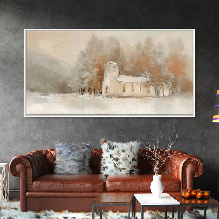 Sacred Stillness – Framed Canvas Print – Christian Art – Christian Wall Art – Vintage Christian Art – Christian Art Print – Christmas Wall