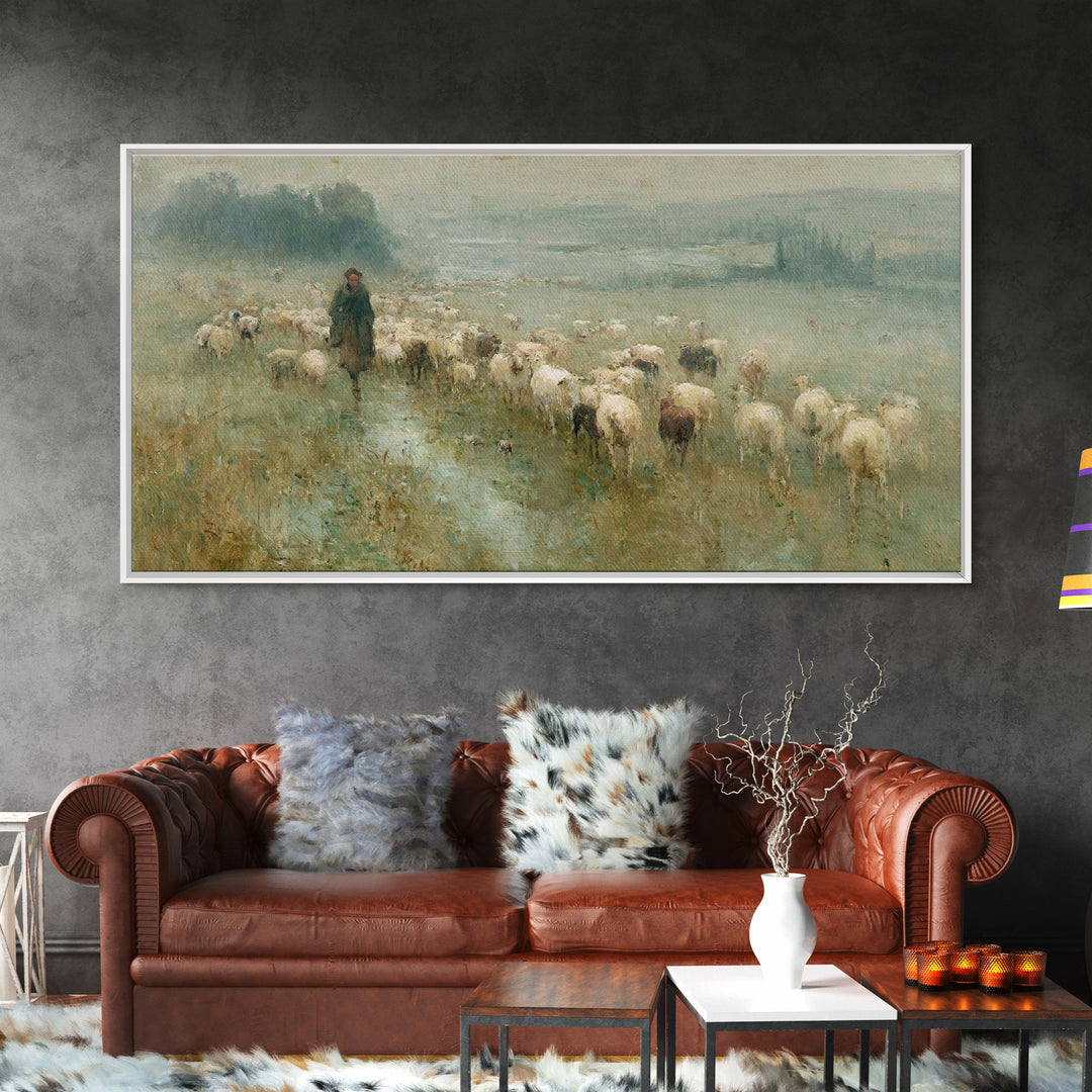Shepherd’s Path – Framed Canvas Print – Christian Art – Christian Painting – Christian Wall Art – Subtle Christian Art – Christian Art Canv