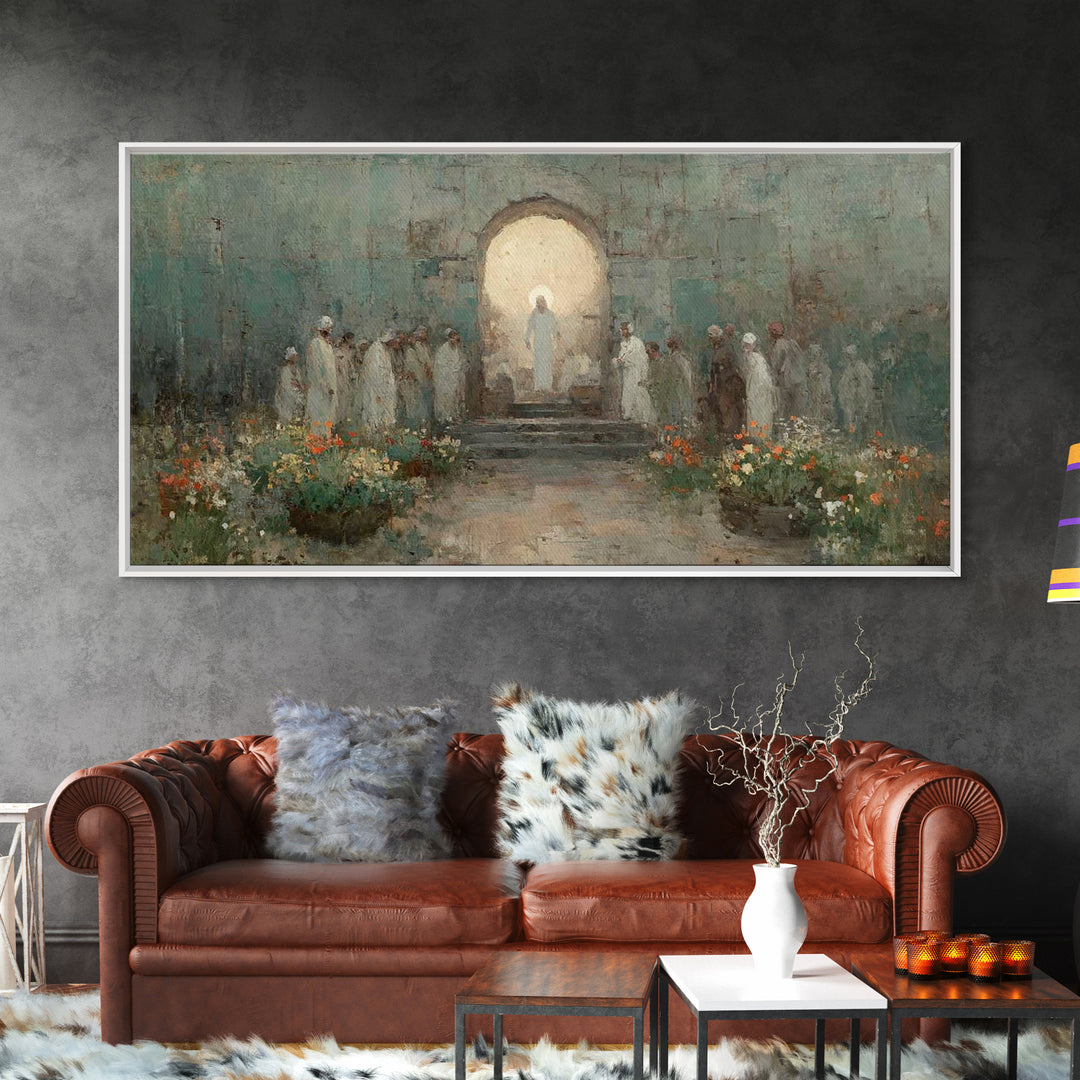 Holy Gathering – Framed Canvas Print – Christian Painting – Vintage Christian Art – Christian Wall Art – Christian Art Canvas – Christian G