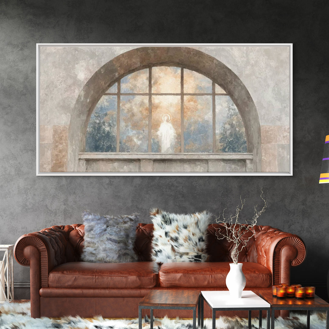 Radiant Window – Framed Canvas Print – Christian Wall Art – Christian Art Print – Subtle Christian Art – Christian Art Canvas – Christian D