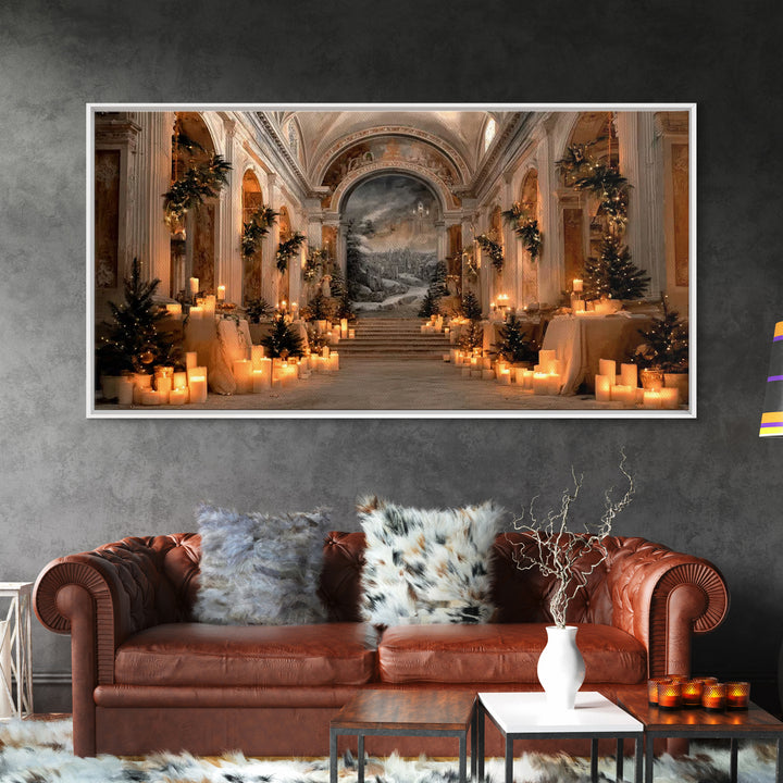 Blessed Candle Vigil – Framed Canvas Print – Christian Wall Art – Modern Christian Art – Christmas Canvas Wall Art – Christian Gift Ideas –