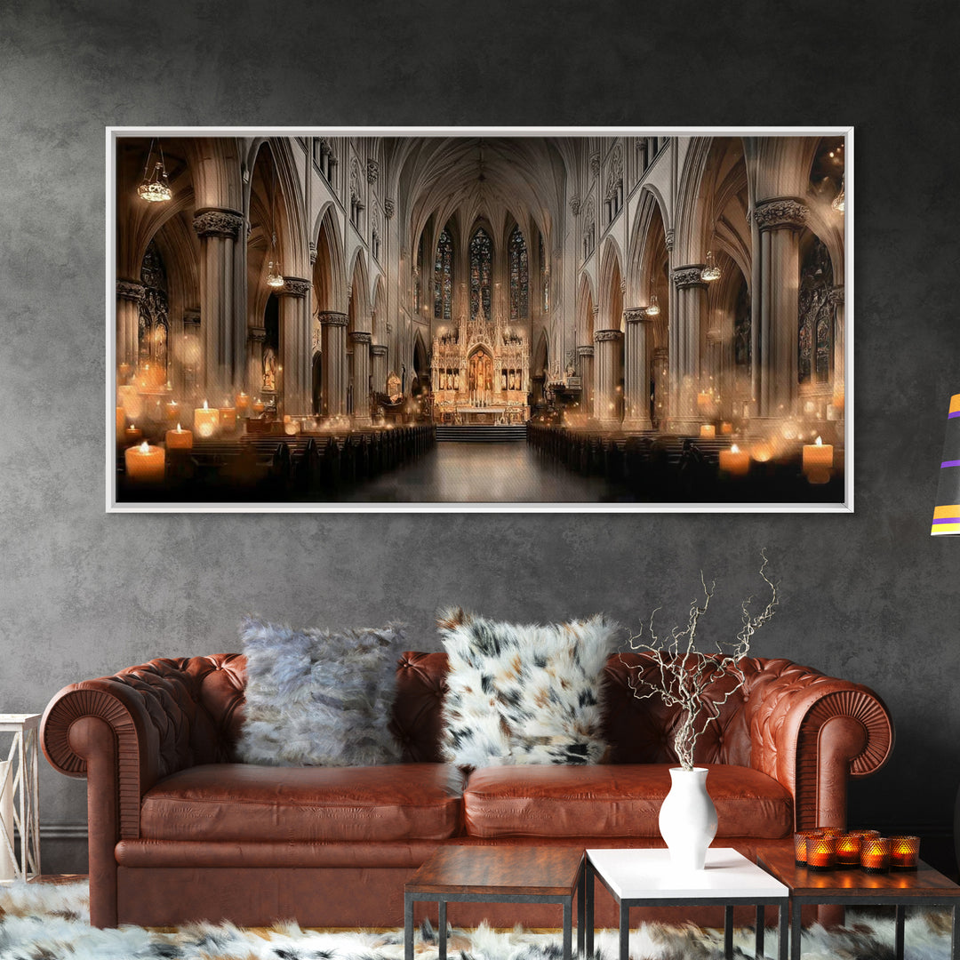 Majestic Nativity Hall | Framed Canvas Print | Christian Art | Christmas Art Prints | Christian Christmas Decorations | Framed Christmas Ar