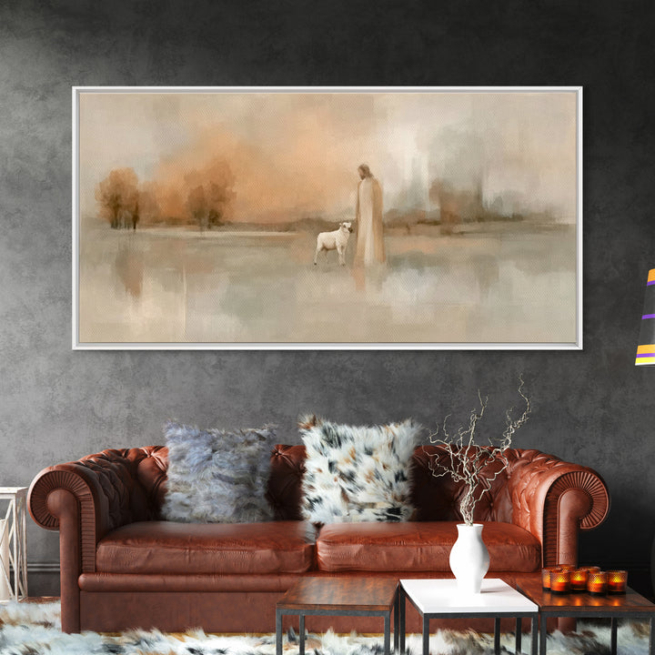 Soft Morning Light | Framed Canvas Print | Christian Art Print | Christian Wall Art | Jesus Painting | Christian Christmas Art | Christian