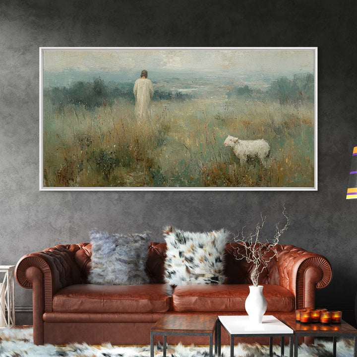 Autumn Mercy, Framed Canvas Print, Christian Art Canvas, Christian Wall Art, Jesus Painting, Christmas Art, Christian Decor, Faith Art
