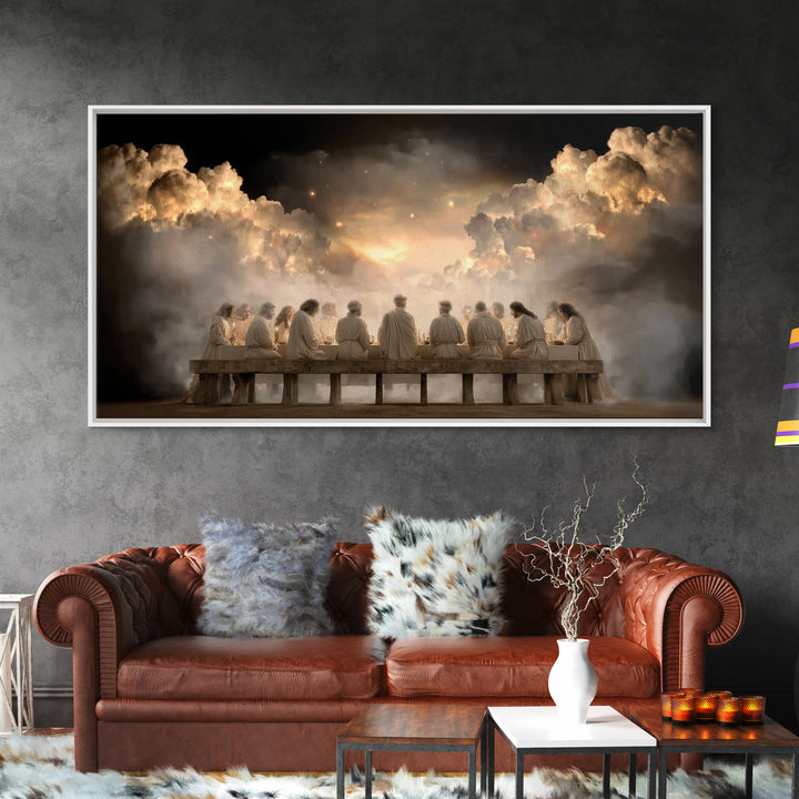 Sacred Gathering, Framed Canvas Print, Christian Wall Art, Christian Art Canvas, Jesus Painting, Christmas Art, Christian Decor, Faith Art