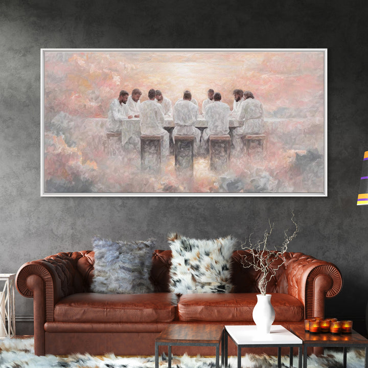 Heavenly Supper Light – Framed Canvas Print – Christian Wall Art – Christian Art Canvas – Jesus Painting – Christian Art – Christian Gift I