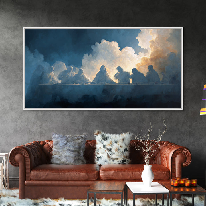 Divine Table Glory | Framed Canvas Print | Christian Wall Art | Jesus Painting | Christian Art Canvas | Modern Christian Art | Christian De