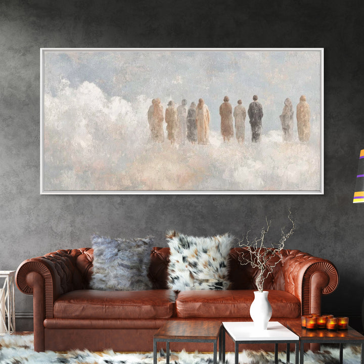 Cloudborne Witnesses, Framed Canvas Print, Christian Art Canvas, Christian Wall Art, Christian Art, Christian Painting, Subtle Christian Ar
