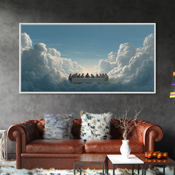 Celestial Banquet Rise – Framed Canvas Print – Christian Art – Christian Wall Art – Christian Art Canvas – Jesus Painting – Christian Gift