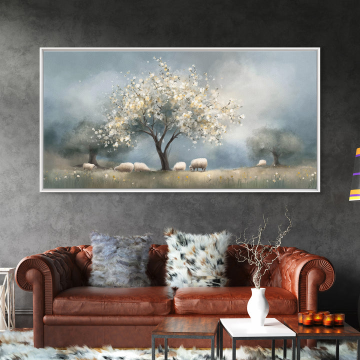 Graceful Spring Field | Framed Canvas Print | Christian Wall Art | Christian Art Canvas | Christian Painting | Christmas Art | Christian Gi