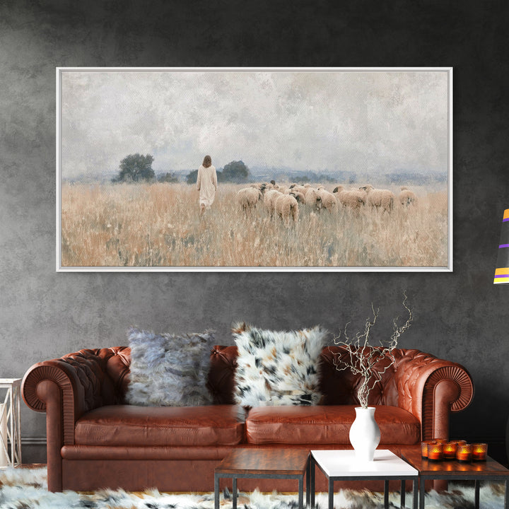 Quiet Field Grace – Framed Canvas Print – Christian Art Canvas – Christian Christmas Art – Christian Wall Art – Christmas Art – Jesus Paint