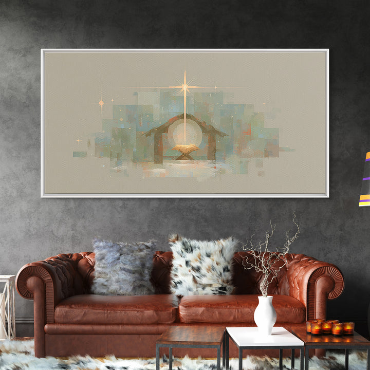 Holy Night Star – Framed Canvas Print, Christian Christmas Art, Christian Art, Christmas Art Work, Christian Wall Art, Jesus Christmas Art