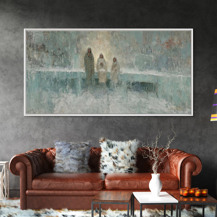 Family Of Light, Framed Canvas Print, Christian Art Canvas, Christian Art, Christian Christmas Art, Christmas Art, Christian Wall Art