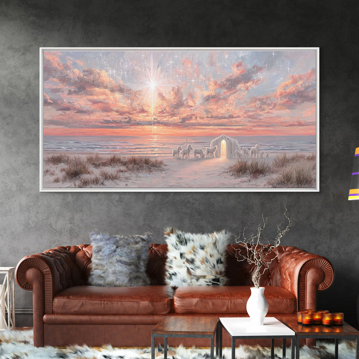 Star of Dawn – Framed Canvas Print – Christian Wall Art – Christmas Art Prints – Christian Christmas Art – Christian Art Canvas – Christian