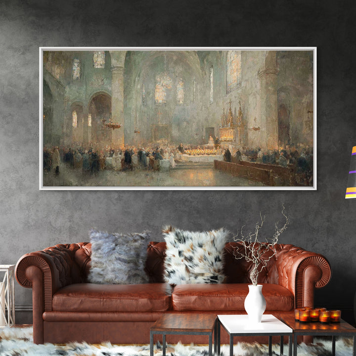 Gathered In Light – Framed Canvas Print – Christmas Wall Art – Christian Art – Christian Art Canvas – Christian Christmas Decorations – Vin