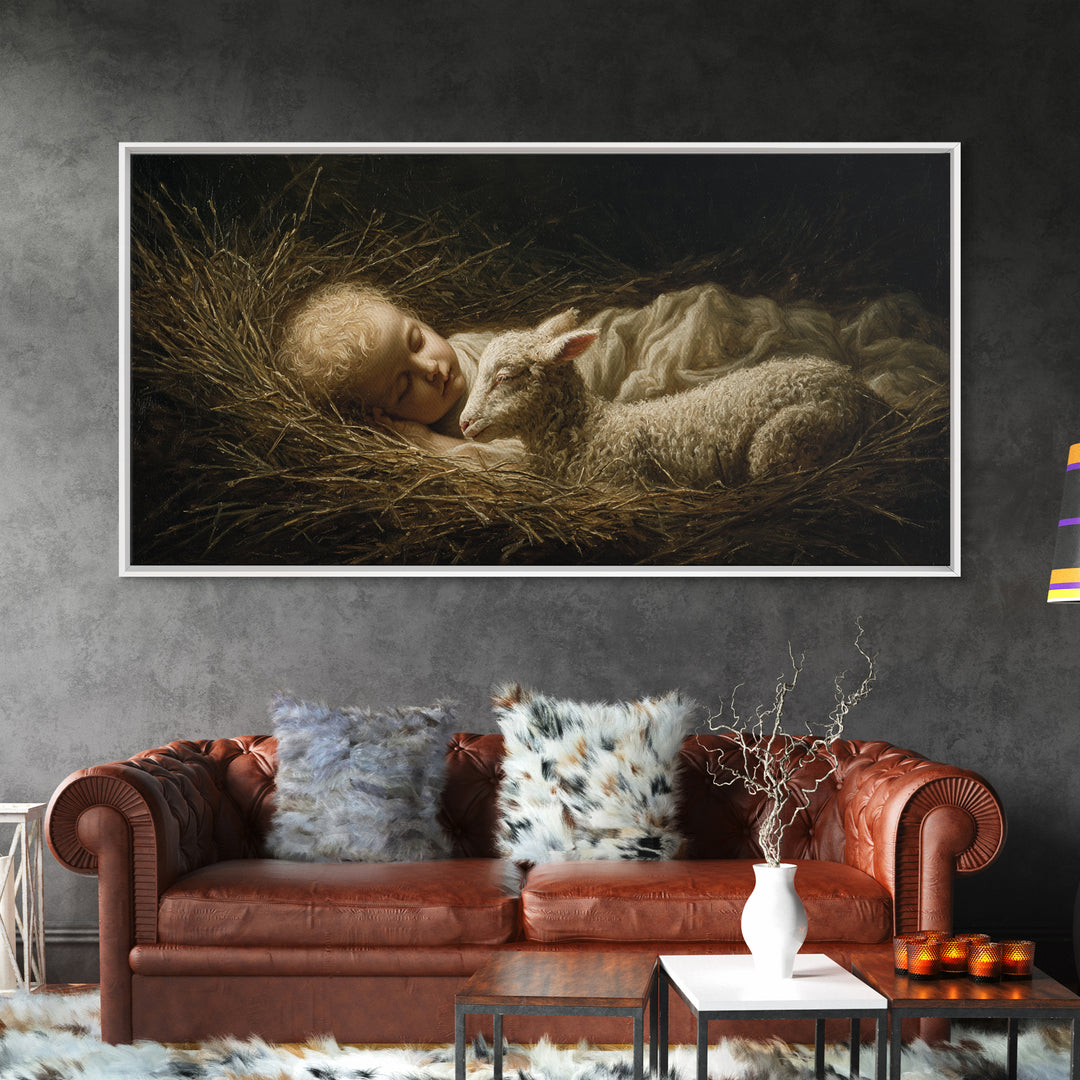 Light of Mercy – Framed Canvas Print – Christian Art Canvas – Jesus Painting – Christian Wall Art – Christian Christmas Art – Modern Christ