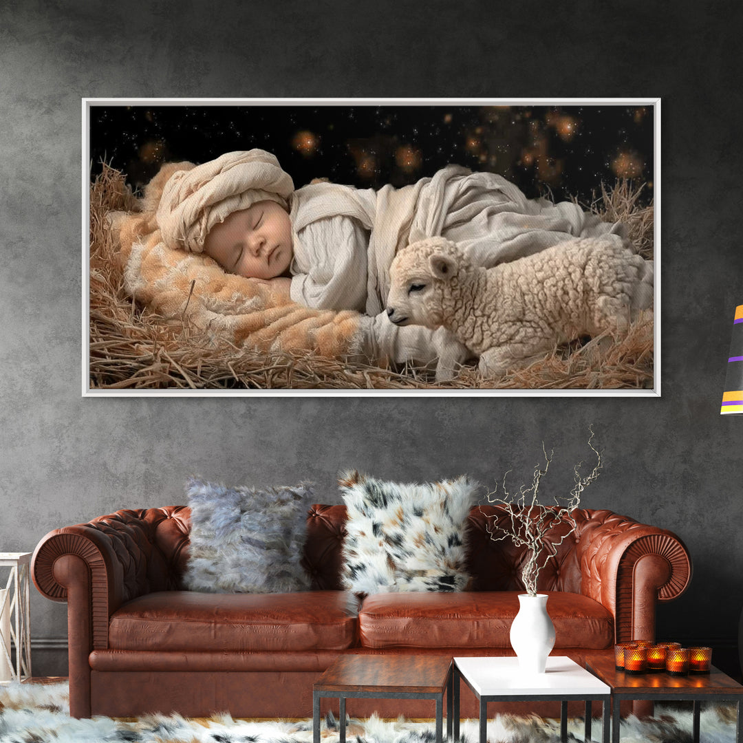 Pure Promise – Framed Canvas Print – Christian Art Canvas – Christian Wall Art – Modern Christian Art – Christian Christmas Art – Jesus Art