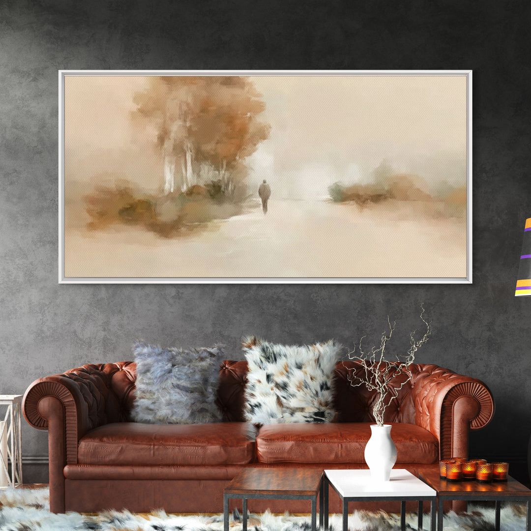 Autumn Journey – Framed Canvas Print – Christian Wall Art – Jesus Painting – Christian Art Canvas – Christian Art Print – Christian Gift Id