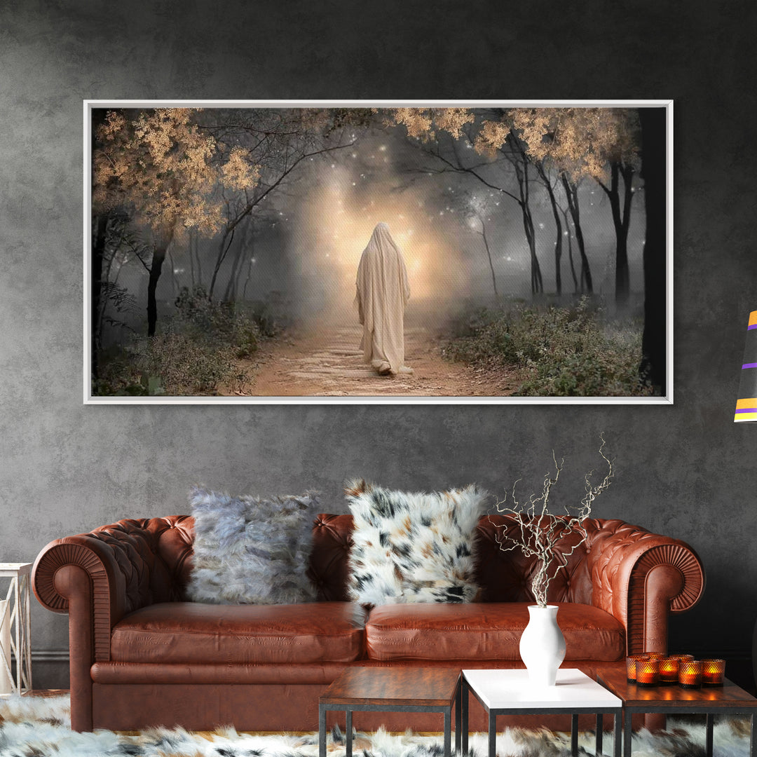 Sacred Pathway – Framed Canvas Print – Jesus Painting – Christian Art Canvas – Christian Wall Art – Modern Christian Art – Christian Art Pr