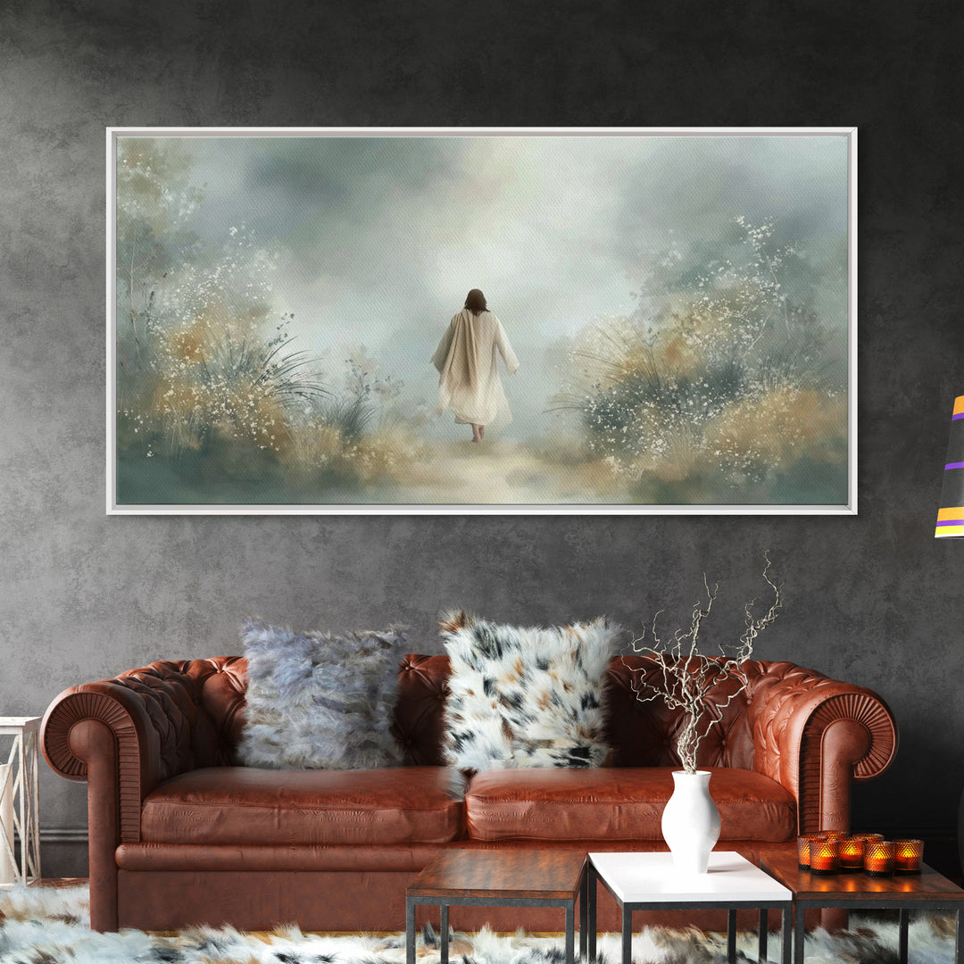 Heavenly Ascent – Framed Canvas Print – Christian Art – Christian Wall Art – Jesus Painting – Christian Art Canvas – Subtle Christian Art