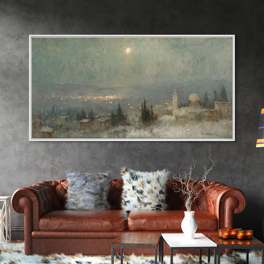 Silent Night Sky | Framed Canvas Print | Christian Art | Christmas Canvas Wall Art | Christian Christmas Art | Subtle Christian Art | Chris
