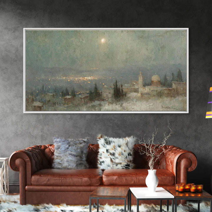 Silent Night Sky | Framed Canvas Print | Christian Art | Christmas Canvas Wall Art | Christian Christmas Art | Subtle Christian Art | Chris