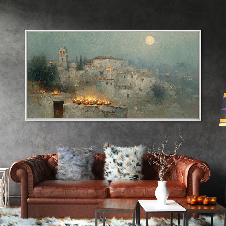 City Of Light – Framed Canvas Print – Christian Wall Art – Christmas Canvas Wall Art – Christian Christmas Art – Christian Decor – Jesus Ar