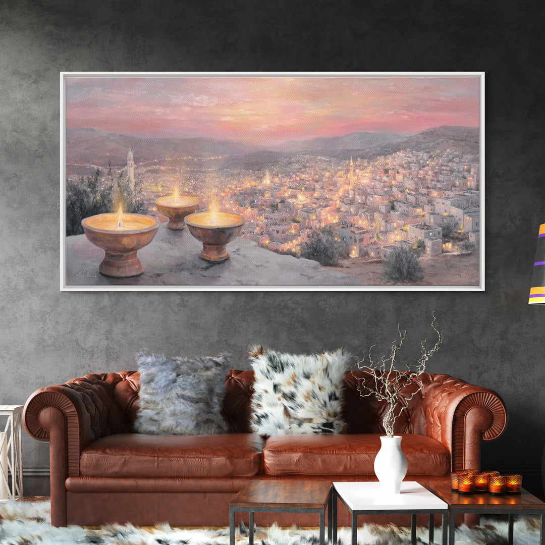 Starry Dwelling – Framed Canvas Print – Christian Wall Art – Christian Art Canvas – Christian Christmas Art – Christian Gift – Jesus Wall A