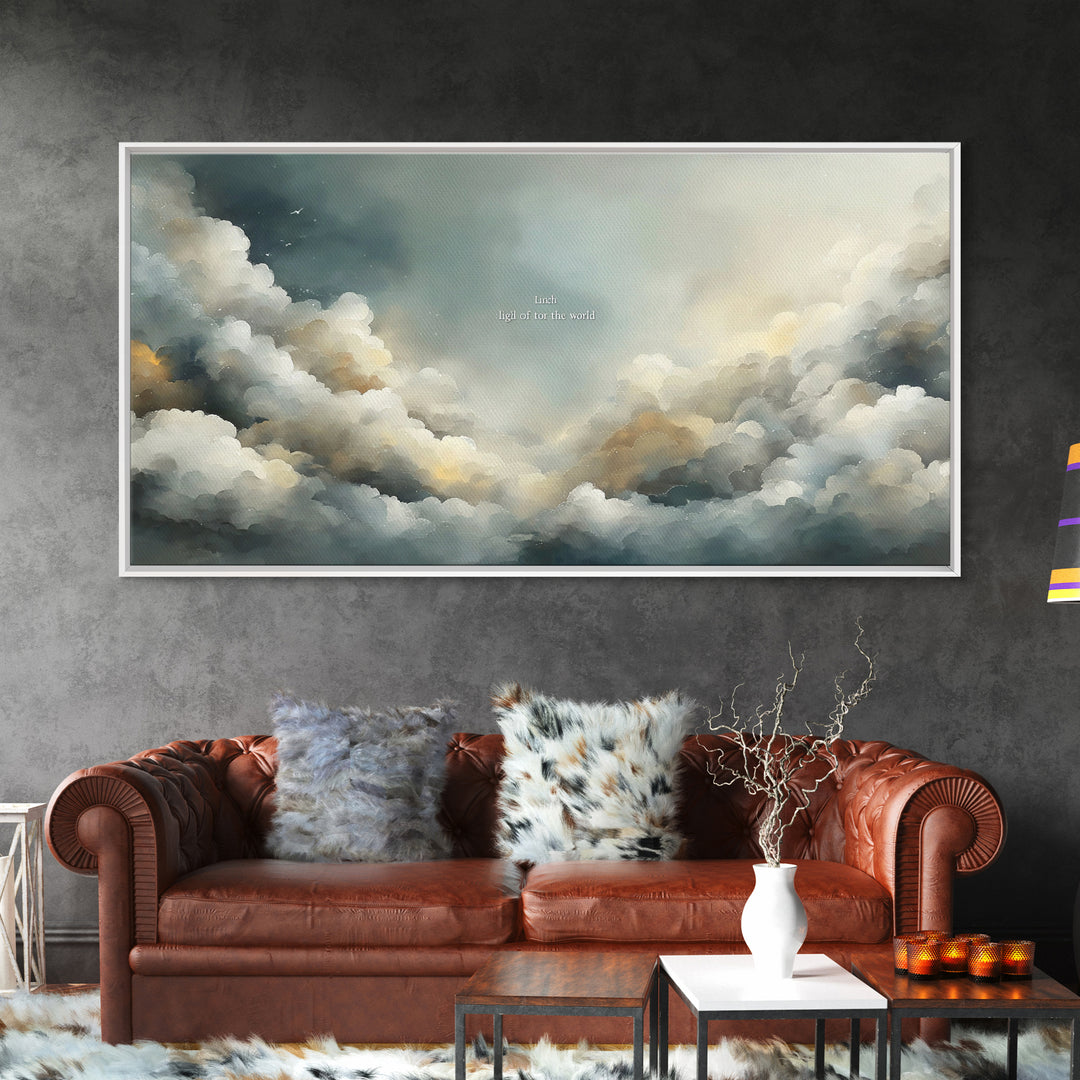 Clouds Of Glory – Framed Canvas Print – Christian Wall Art – Christian Christmas Art – Christian Art Canvas – Christian Art Print – Christi