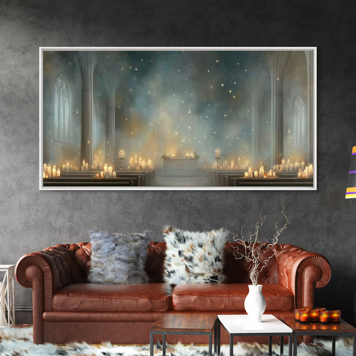 Sanctuary Light, Framed Canvas Print, Christian Wall Art, Christian Art Canvas, Christian Christmas Decor, Christian Gift Ideas, Christian