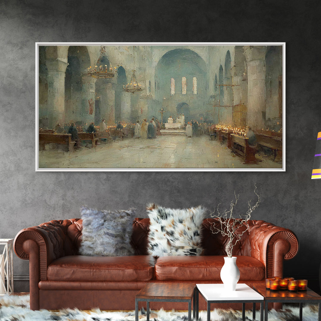 Holy Gathering | Framed Canvas Print | Christian Wall Art | Christian Art Canvas | Christian Art Painting | Christian Christmas Art | Chris