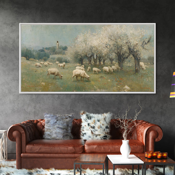 Blooming Quietude , Framed Canvas Print, Christian Art Canvas, Christian Wall Art, Christian Christmas Art, Jesus Painting, Christian Decor