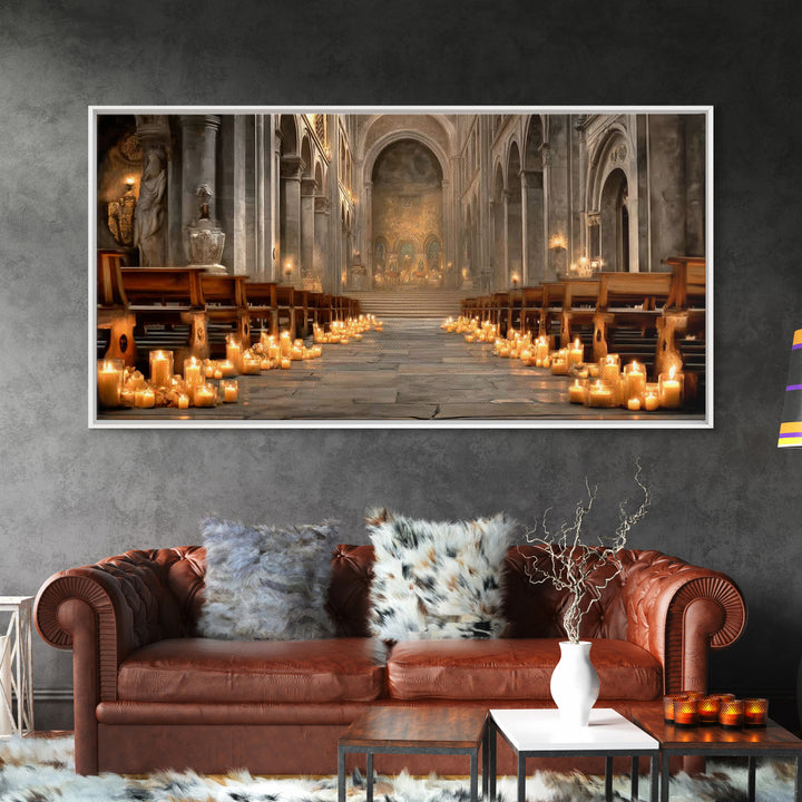 Cathedral Glow – Framed Canvas Print – Christian Wall Art – Christian Art Canvas – Christian Gift – Christmas Art – Christian Art Work – Mo