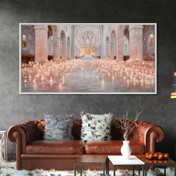 Sanctuary Of Light – Framed Canvas Print – Christian Wall Art – Christian Art Canvas – Christmas Art – Jesus Painting – Christian Decoratio