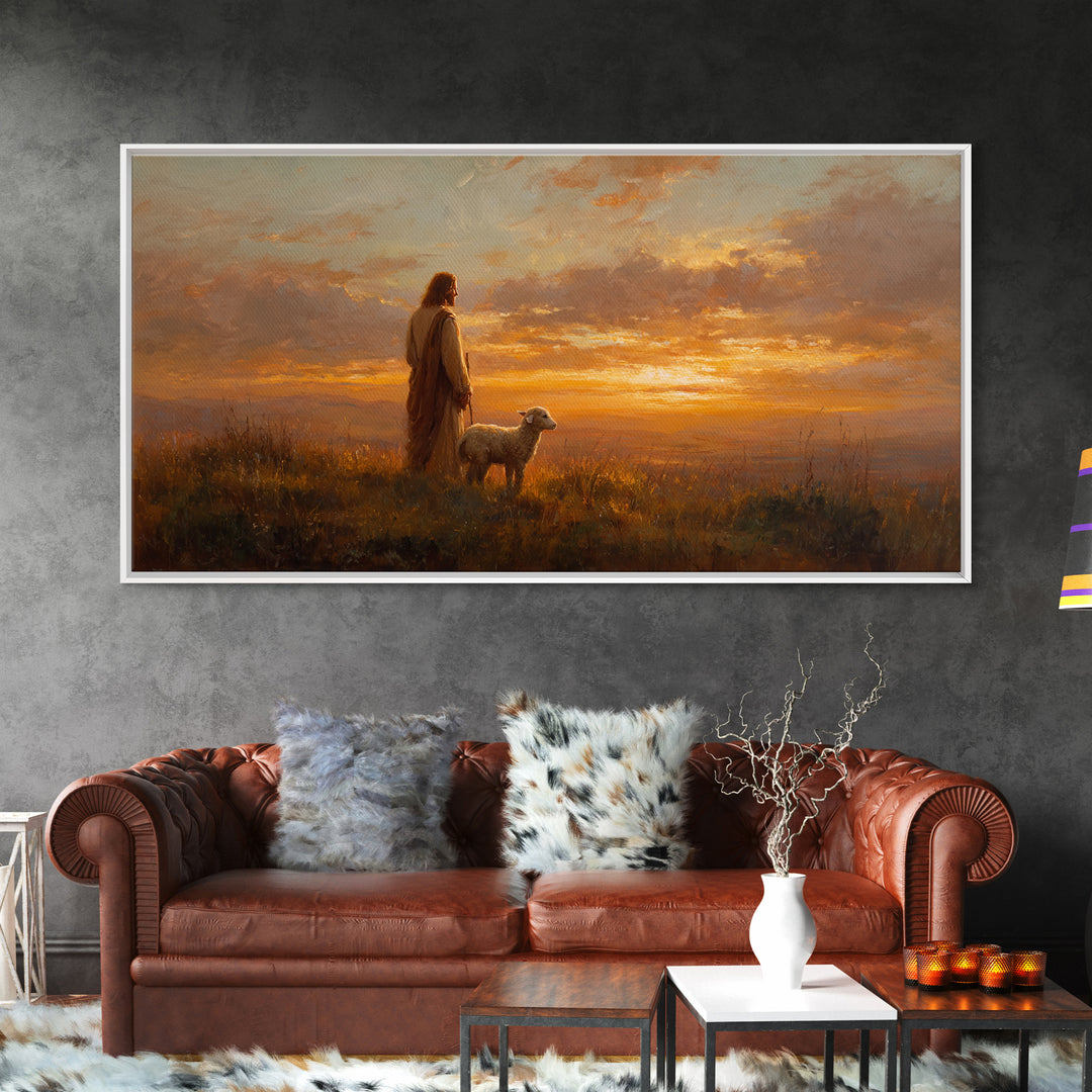 Evening Watch – Framed Canvas Print – Christian Wall Art – Christian Art Canvas – Jesus Painting – Vintage Christian Art – Christmas Art