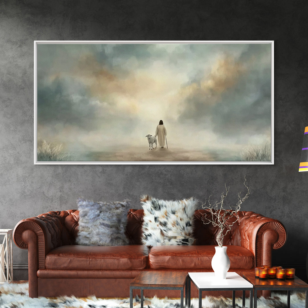 Heavenly Path – Framed Canvas Print – Christian Art Canvas – Christian Wall Art – Modern Christian Art – Jesus Painting – Christian Decor