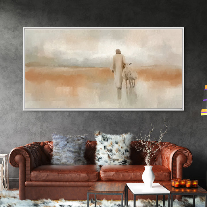 Path Of Mercy | Framed Canvas Print | Christian Art Canvas | Jesus Painting | Modern Christian Art | Christmas Wall Art