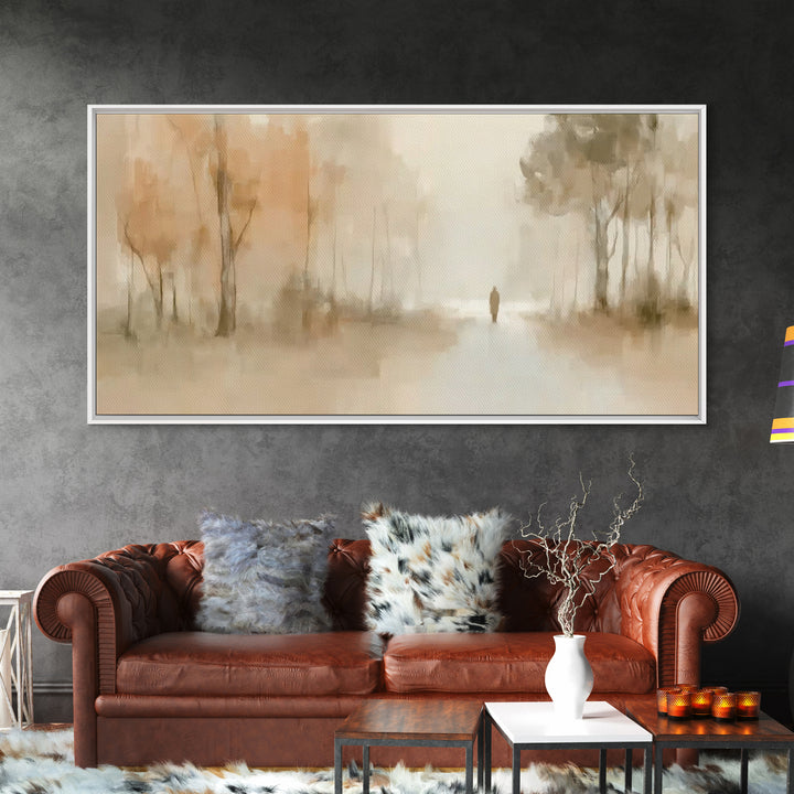 Silent Wanderer, Framed Canvas Print, Christian Wall Art, Christian Art Canvas, Moody Christian Art, Jesus Painting
